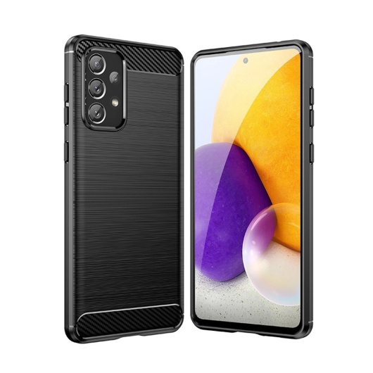 Силиконовый чехол Carbon для Samsung Galaxy A73 Черный